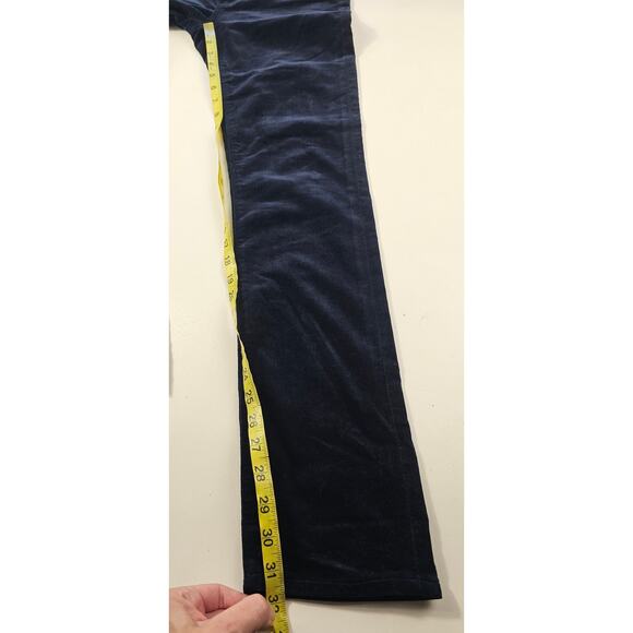 AG the Stevie Slim Straight navy blue corduroy sz 26 EUC career business casual - Picture 7 of 9